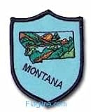 Montana - State Shield Patches, blue