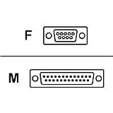 1ft At Serial Modem Cable Db9f db25m Molded by APC