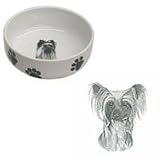 Chinese Crested Paw Print Bowl, Porcelain by Rosalinde (7 in. x 2.5 in. deep)