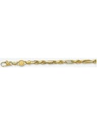 4mm Two Tone Gold Figarope Chain 26"
