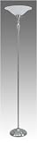 Grandrich G-5044 72 Torchiere Floor Lamp in Silver with White Frosted Glass Shade