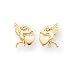 Sardelli - 14kt Polished Gold and Rhodium Cupid Heart Post Earrings
