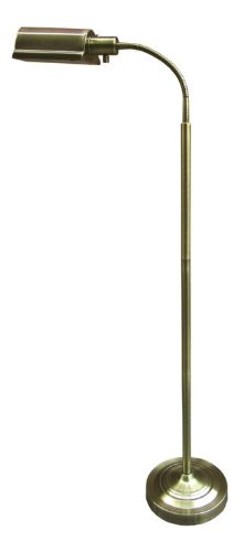 Fangio 54-inch Metal LED Rechargeable Floor Lamp  Antique Brass Finish Rotary Dimmer Switch  6hrs Rechargeable Time  10hrs Rechargeable Lasts