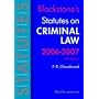 Blackstone's Statutes on Criminal Law (Blackstone's Statute Book)