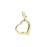 18kt Gold over Sterling Silver 12mm Abstract Open Heart Charm