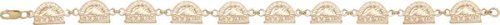 Colorado Rockies Solid 14K Gold Club Logo 5/16'' Bracelet 7 1/2''