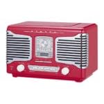 Teac SL-D80R Retro CD Player/Clock Radio, Red