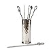 Set of 6 mixed olive picks & hammered Holder - Culinary Concepts