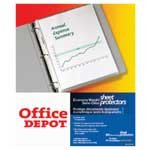Office Depot Top-Loading Sheet Protectors, Economy Weight, Semi-Clear, Box Of 125