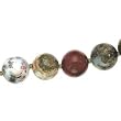 14k Gold & 12mm Ocean Jasper Bead Necklace- 18"