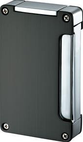 Visol VLR400101 Zidane Black Matte Torch Flame Lighter with Built-in Cigar Punch