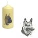 German Shepherd Pillar Candle, Porcelain by Rosalinde (6' x 2.5')
