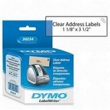 Address Labels, LabelWriter Label Printers, 3-1/2x1-1/8, Clear, 130/Box DYM30254
