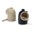 Oatmeal stoneware Salt Pig and Spoon Salt Keeper