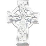 Rhodium Plated Celtic Cross Tie Tac