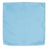 Forzieri Solid Silk Pocket Square Sky Blue