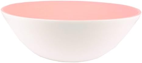 Vai Kiet Sakura Pink White Bowl Extra Large Modern Round (White and Pink)