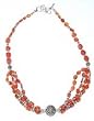 Silver Amulet in Chain Necklace Made with Carnelian Gemstone 18.25 inches (gnklc206)
