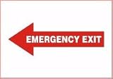 EMERGENCY EXIT (LEFT ARROW) 7