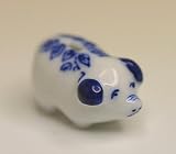 Dollhouse Miniature Blue and White Porcelaine Piggy Bank
