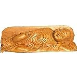 ShalinCraft Wood Sculpture Art Indian Hindu Religious Statue Figurine Buddha 7