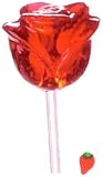3-D Candy Rose Lollipops RED [120CT Bag]