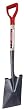 Ames True Temper 1551800 Classic Square Point Shovel With 30-Inch D-Grip Wood Handle