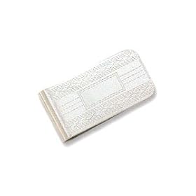 Click here to buy Gold Plated Fancy Etched Design Money Clip (Silver Shown) by Goldfinger.