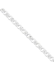 Sterling Silver 8.00mm Belcher Light Bracelet QFC79-8.5"