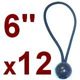 SE 6in Ball Bungee Cord Canopy Tarp Tie Down Straps