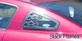 2005-06 Ford Mustang Side Window Cover-Flames by V-Tech