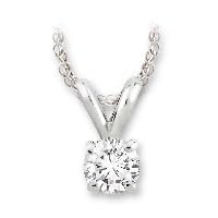 Certified, 1 3 ct. Colorless Brilliant Diamond Platinum Pendant by Fred Meyer Jewelers