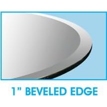 72 Round Glass Table Top 3 4 Thick 1 Beveled Edge by Spancraft Glass