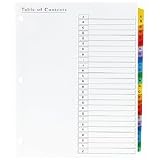 Quick Index Dividers, 25 Tabs, Lettered A Z, Clear (SPR01842)