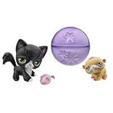 LITTLEST PET SHOP - Hamster & Longhair Cat with a Cute Rolling Hamster Ball