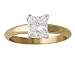 1/7 ct.tw Princess Diamond Solitaire Ring in 18k Yellow Gold