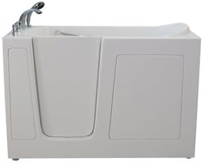 E-Series Dual Massage 60 in. x 30 in. Walk In Tub in White with Left Drain