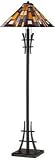 Robert Louis Tiffany Jewel Tone Art Glass Floor Lamp
