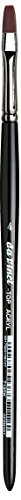 da Vinci Oil & Acrylic Series 7185K Top Acryl Paint Brush, Flat Red/Brown Synthetic with Short Handle, Size 4
