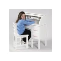 Junior White Rolltop Desk
