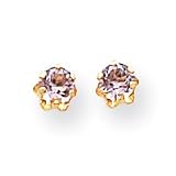 14k 4mm Synthetic Alexandrite (Jun) Screwback Earrings SE164