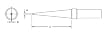 Weller PTM7 0.125" x 1.0" x 700 Deg. PT Series Long Screwdriver Tip for TC201 Series Iron