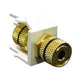 Cables to Go 28741 Snap-In Red Banana Jack Keystone Module White