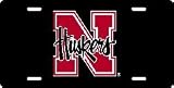 Nebraska Huskers Laser Cut Black License Plate