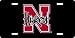 Nebraska Huskers Laser Cut Black License Plate - SET OF 6 - Sports Merchandise