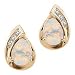 Opal and Diamond Fashion Earrings in 10K Yellow Gold