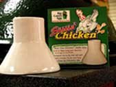 Childrens Toyshop  Outdoor Living : Big Green Egg Sittin' Chicken Ceramic Sitter