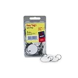 Avery Metal Rim Key Tags, Card Stock/Metal, White, 50 per Pack (11025)