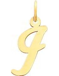 14K Yellow Gold Medium Script Initial Letter I Charm