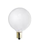 40 Watt G-16 1/2 Globe Decorative Light Bulb, White